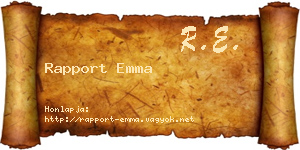 Rapport Emma névjegykártya